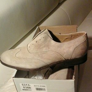 FRYE Mens Suede Shoes, Cream, US 9.5